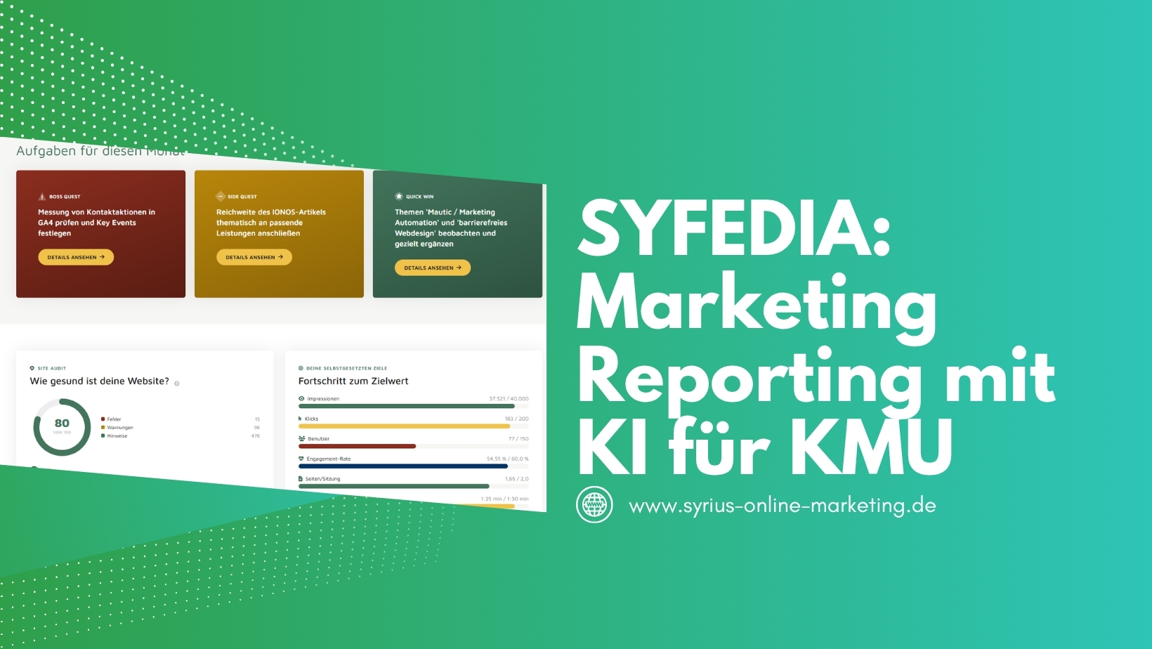 SYFEDIA Marketing Reporting mit KI für KMU